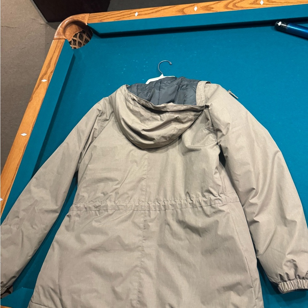Columbia Kids Hooded Coat in Light Gray
